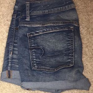 american eagle midi shorts